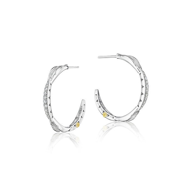 Tacori Petite Crescent Curve Diamond Hoop Earrings SE196