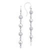 Tacori Silver Pavé Dew Drop Line Diamond Earrings SE222