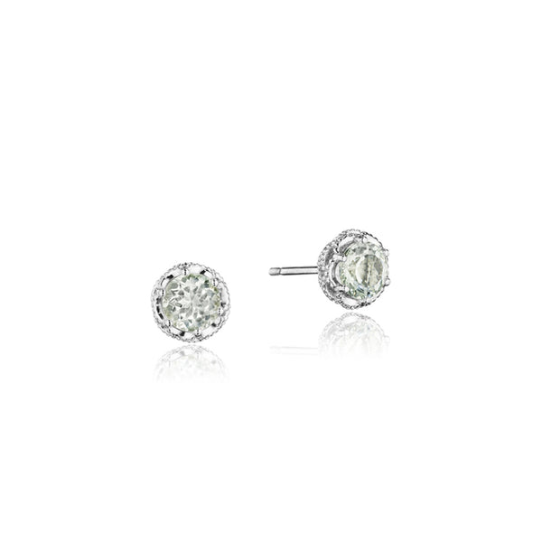 Tacori Petite Crescent Crown Studs featuring Prasiolite SE24012