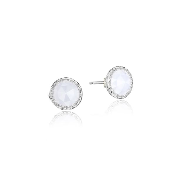 Tacori Petite Bezel Studs featuring Chalcedony SE24103