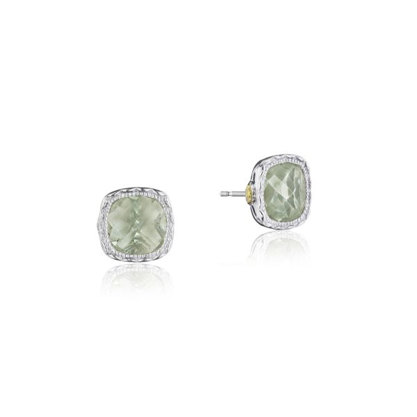 Tacori Cushion Gem Earrings with Prasiolite SE24712