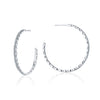 Tacori 14K White Gold Crescent Bar Diamond Hoop Earrings SE260FW