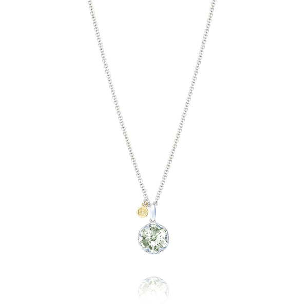Tacori Silver and 18kt Gold Gem Seal Prasiolite Pendant SN19912