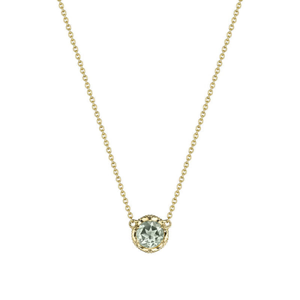 Tacori Petite Crescent Station Necklace featuring Prasiloite SN23712FY