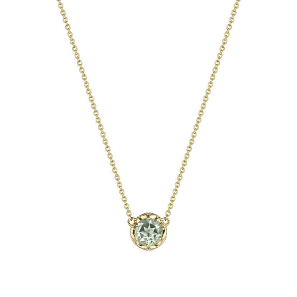 Tacori Petite Crescent Station Necklace featuring Prasiloite SN23712FY