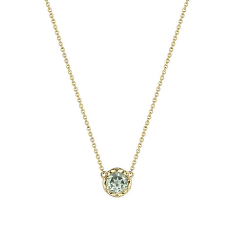 Tacori Petite Crescent Station Necklace featuring Prasiloite SN23712FY