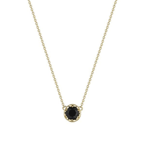 Tacori Petite Crescent Station Necklace featuring Black Onyx SN23719FY