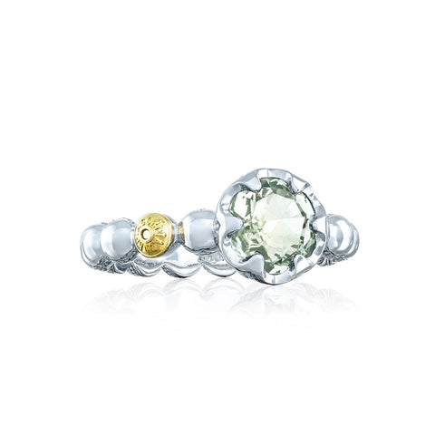 Tacori Beaded Bezel Prasiolite Silver Ring SR19812