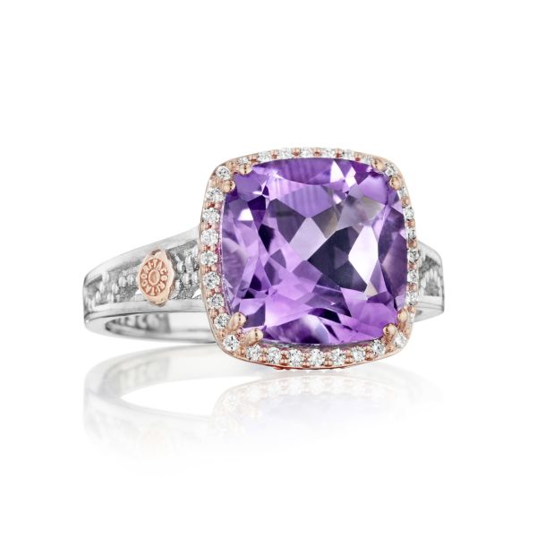 Tacori Petite Pavé Crescent Ceiling Ring featuring Amethyst SR226P01