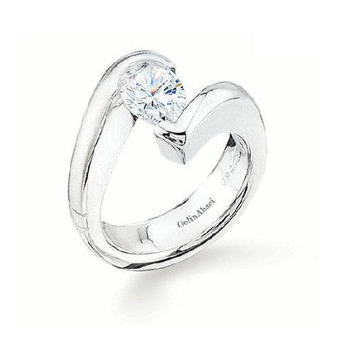 Gelin Abaci Tension 14K White Gold Engagement Ring TR-071A