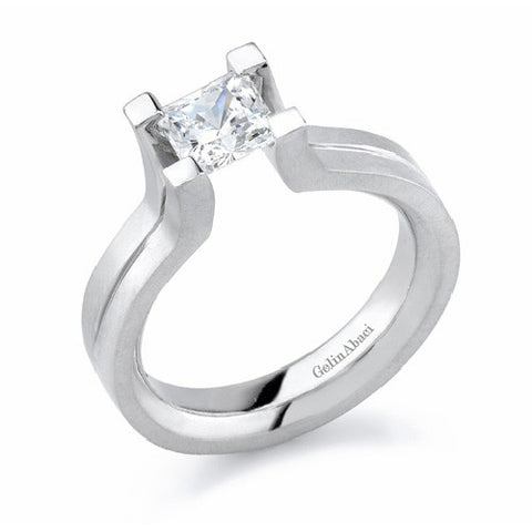 Gelin Abaci Tension 14K White Gold Engagement Ring TR-201