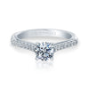 Verragio 14K White Gold Round Center Diamond Engagement Ring Renaissance-901R6