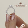 Verragio 14K White Gold Round Center Diamond Engagement Ring Renaissance-901R6