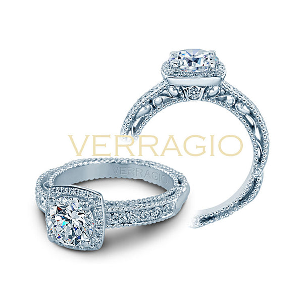 Verragio 18K White Gold Diamond Engagement Ring VENETIAN-5004-3