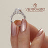Verragio 18K White Gold Round Center Halo Engagement Ring VENETIAN-5005R-2