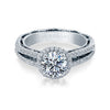 Verragio 18K White Gold Round Center Engagement Ring VENETIAN-5007R-4