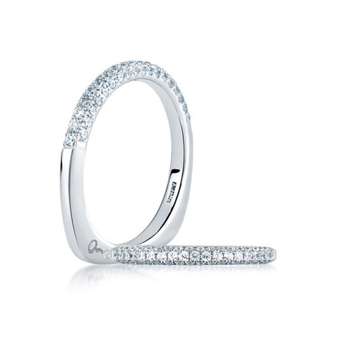 A.JAFFE Simple Close Pav̩ Set Anniversary Ring WRS150 / 50