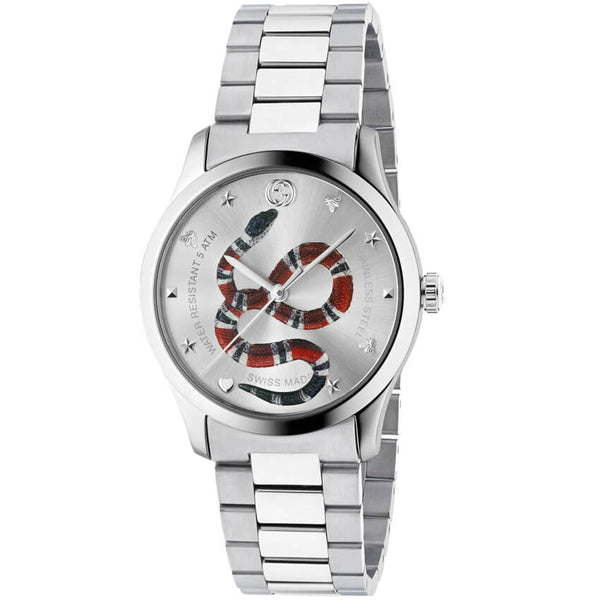 Gucci G-Timeless 38mm Colored Snake Motif Stainless Steel Watch YA1264076