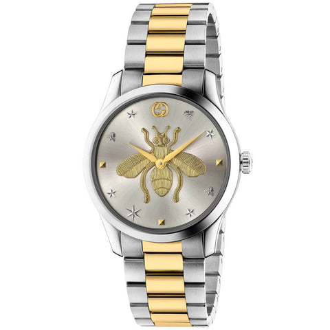 Gucci G-Timeless 38mm Two Tone Bee Motif Watch YA1264131