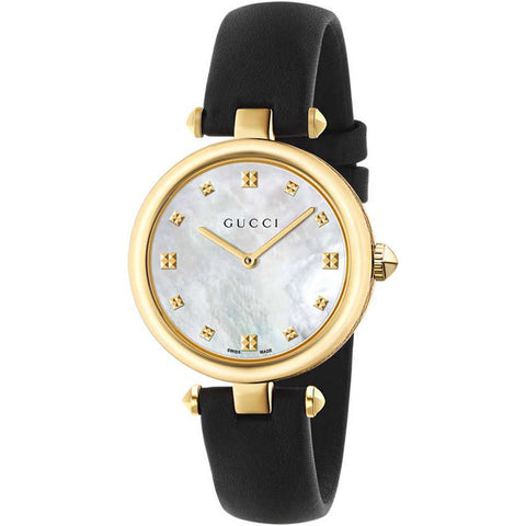 Gucci Diamantissima 32MM Medium Leather Strap Women's Watch YA141404