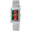 Gucci G-Frame Green and Red Stainless Steel Women's Watch YA147401